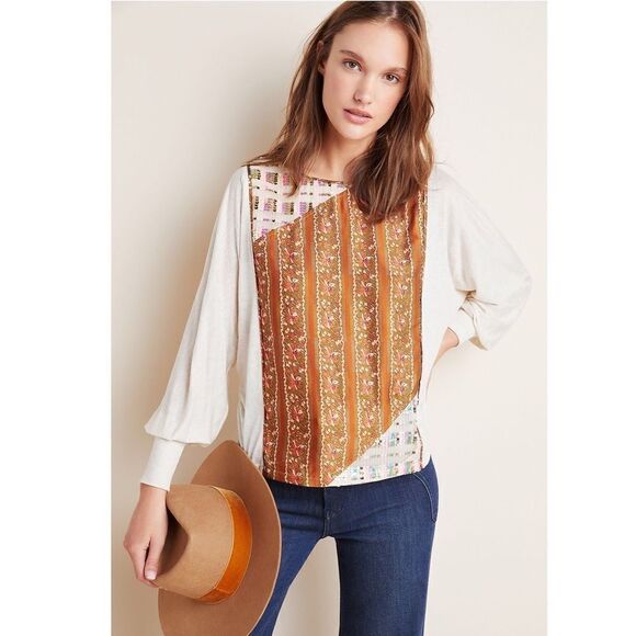 NWT-ANTHROPOLOGIE Sammi Sequined Top - Picture 2 of 12